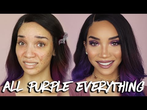 Purple Halo Eye + Acne Coverage Makeup